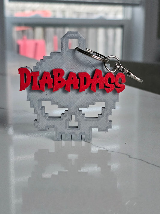 DiaBadass key chain / back bling